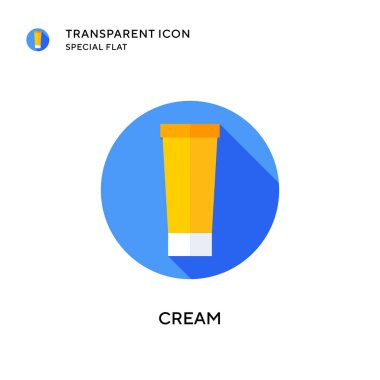 Krem vektör simgesi. Düz çizim. EPS 10 vektörü.