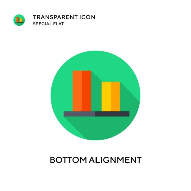 Alt hizalama vektör simgesi. Düz çizim. EPS 10 vektörü.