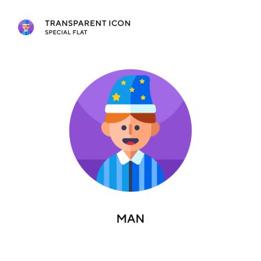 İnsan vektör simgesi. Düz çizim. EPS 10 vektörü.