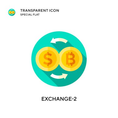 Değişim-2 vektör simgesi. Düz çizim. EPS 10 vektörü.