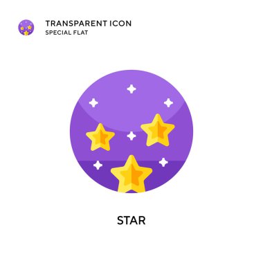 Yıldız vektör simgesi. Düz çizim. EPS 10 vektörü.