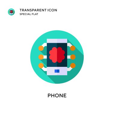 Telefon vektör simgesi. Düz çizim. EPS 10 vektörü.