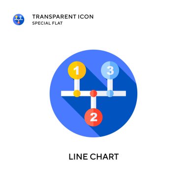 Çizgi çizelgesi vektör simgesi. Düz çizim. EPS 10 vektörü.