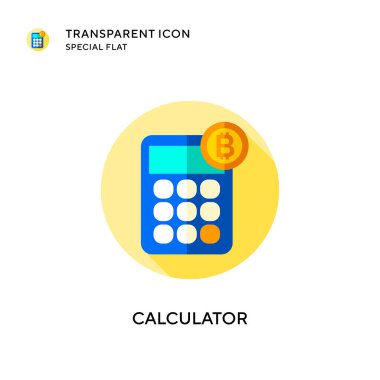 Hesap makinesi vektör simgesi. Düz çizim. EPS 10 vektörü.