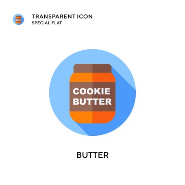 Tereyağı vektör simgesi. Düz çizim. EPS 10 vektörü.