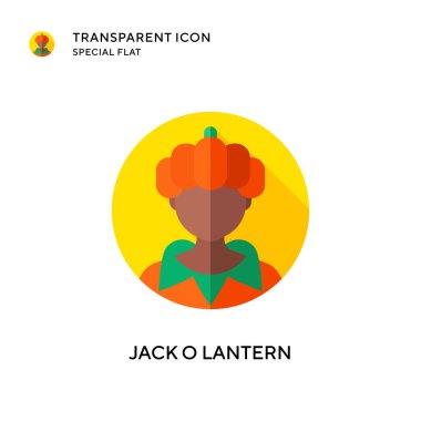 Jack o fener vektör ikonu. Düz çizim. EPS 10 vektörü.