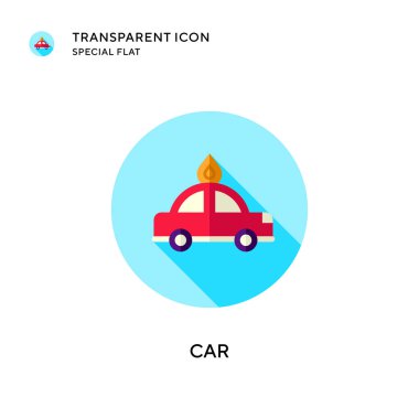 Araba vektör simgesi. Düz çizim. EPS 10 vektörü.