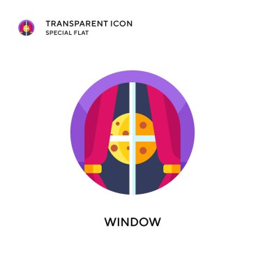 Pencere vektör simgesi. Düz çizim. EPS 10 vektörü.