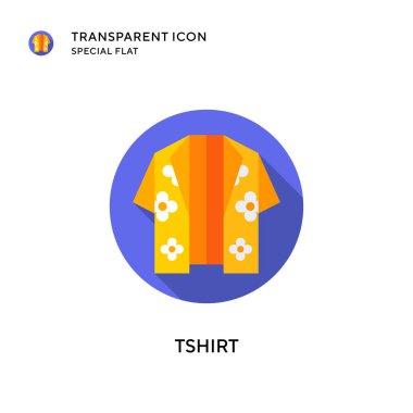 Tshirt vektör simgesi. Düz çizim. EPS 10 vektörü.