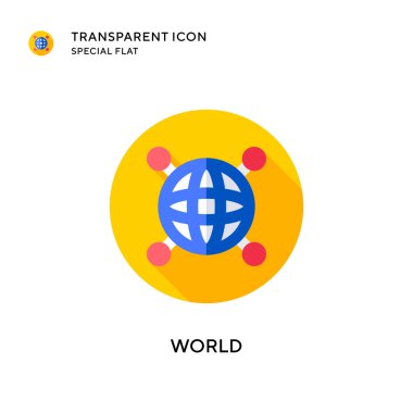 Dünya vektör simgesi. Düz çizim. EPS 10 vektörü.