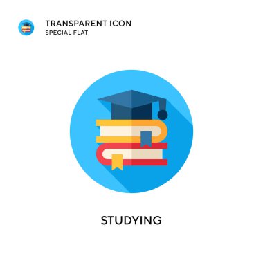 Vektör simgesi inceleniyor. Düz çizim. EPS 10 vektörü.