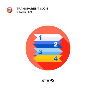 Adımlar vektör simgesi. Düz çizim. EPS 10 vektörü.