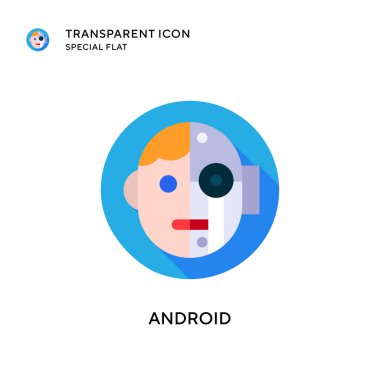 Android vektör simgesi. Düz çizim. EPS 10 vektörü.