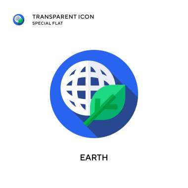 Dünya vektör simgesi. Düz çizim. EPS 10 vektörü.