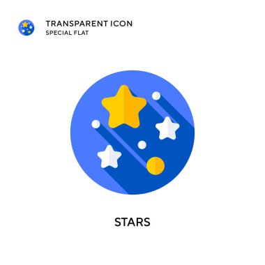 Yıldız vektör simgesi. Düz çizim. EPS 10 vektörü.