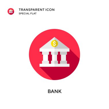 Banka vektör simgesi. Düz çizim. EPS 10 vektörü.