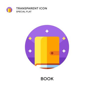 Kitap vektör simgesi. Düz çizim. EPS 10 vektörü.