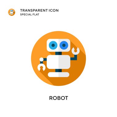 Robot vektör simgesi. Düz çizim. EPS 10 vektörü.