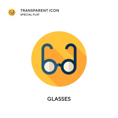 Gözlük vektör simgesi. Düz çizim. EPS 10 vektörü.