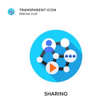 Vektör simgesi paylaşılıyor. Düz çizim. EPS 10 vektörü.
