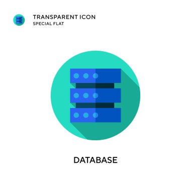 Veritabanı vektör simgesi. Düz çizim. EPS 10 vektörü.