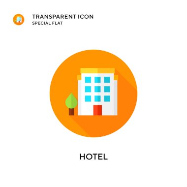 Otel vektör simgesi. Düz çizim. EPS 10 vektörü.