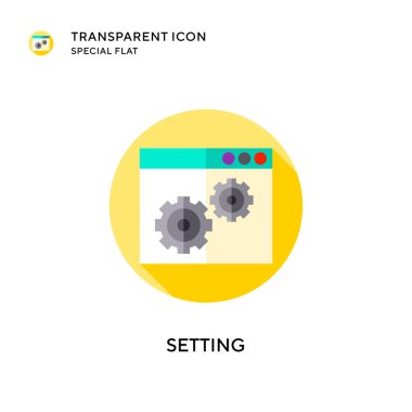 Vektör simgesi ayarlanıyor. Düz çizim. EPS 10 vektörü.