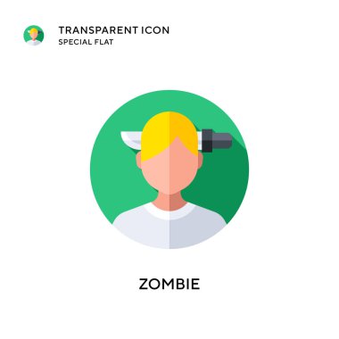 Zombi vektör simgesi. Düz çizim. EPS 10 vektörü.