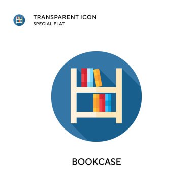 Kitaplık vektör simgesi. Düz çizim. EPS 10 vektörü.