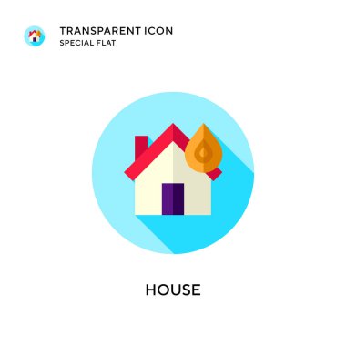 Ev vektör simgesi. Düz çizim. EPS 10 vektörü.