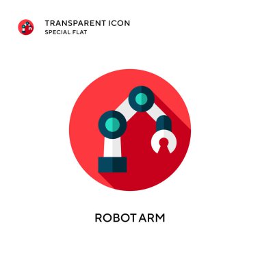 Robot kol vektör simgesi. Düz çizim. EPS 10 vektörü.