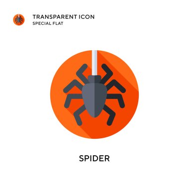 Örümcek vektör simgesi. Düz çizim. EPS 10 vektörü.