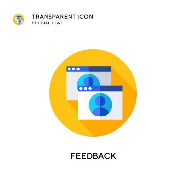 Geri besleme vektör simgesi. Düz çizim. EPS 10 vektörü.