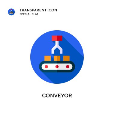 Taşıyıcı vektör simgesi. Düz çizim. EPS 10 vektörü.