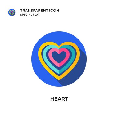 Kalp vektör simgesi. Düz çizim. EPS 10 vektörü.