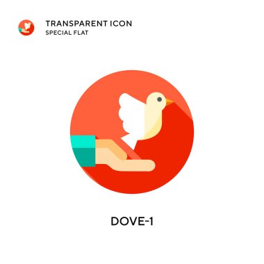 Güvercin-1 vektör simgesi. Düz çizim. EPS 10 vektörü.