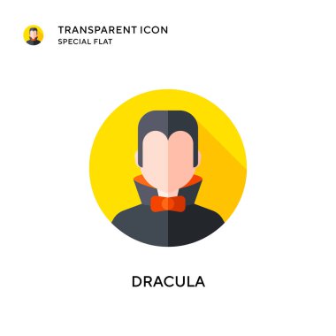 Drakula vektör simgesi. Düz çizim. EPS 10 vektörü.