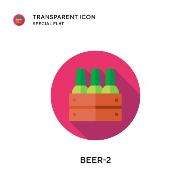 Bira-2 vektör simgesi. Düz çizim. EPS 10 vektörü.