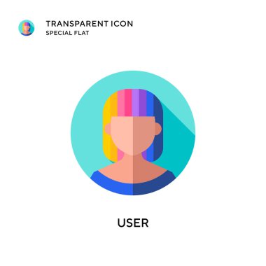 Kullanıcı vektör simgesi. Düz çizim. EPS 10 vektörü.