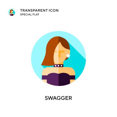 Swagger vektör simgesi. Düz çizim. EPS 10 vektörü.