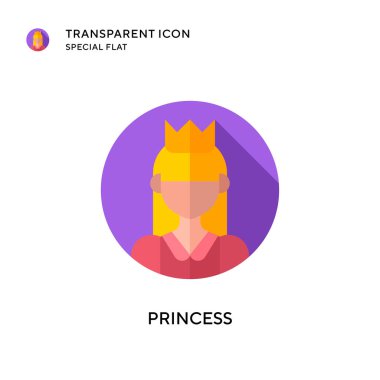 Prenses vektör ikonu. Düz çizim. EPS 10 vektörü.