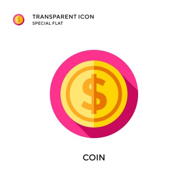 Sikke vektör simgesi. Düz çizim. EPS 10 vektörü.