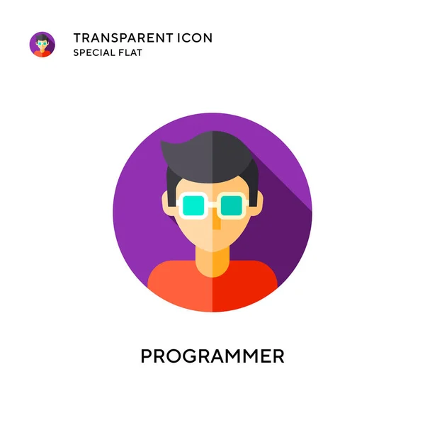 Programmer vector icon. Flat style illustration. EPS 10 vector.