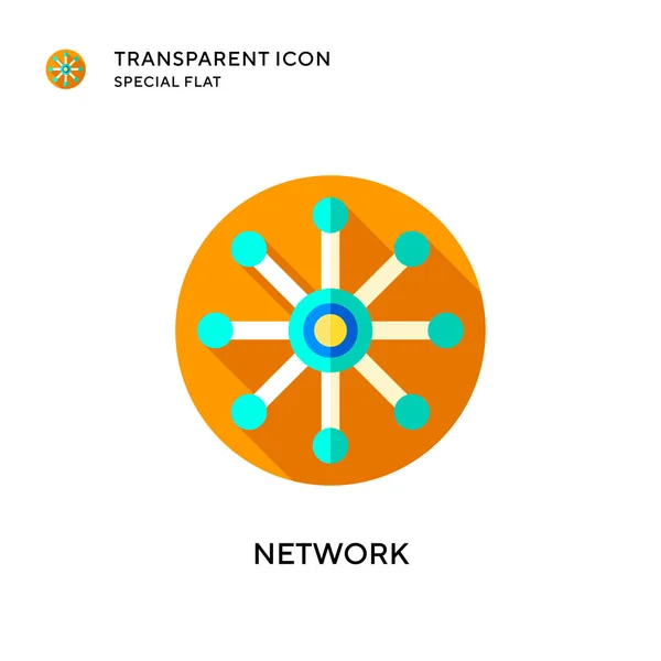 Ícone Vetor Rede Ilustração Estilo Plano Vetor Eps — Vetor de Stock