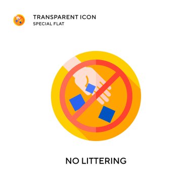 Çöp taşıyıcı ikonu yok. Düz çizim. EPS 10 vektörü.