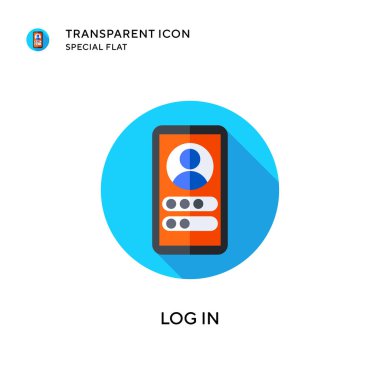 Vektör simgesini girin. Düz çizim. EPS 10 vektörü.