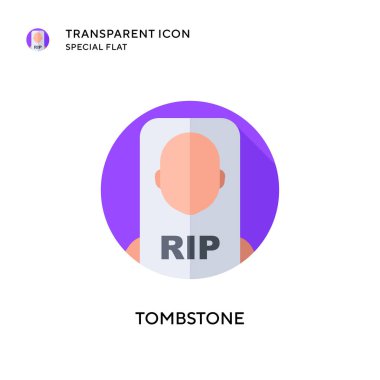 Tombstone vektör simgesi. Düz çizim. EPS 10 vektörü.