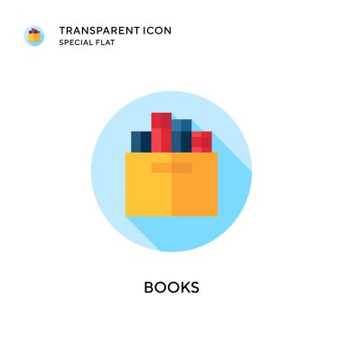 Kitap vektör simgesi. Düz çizim. EPS 10 vektörü.