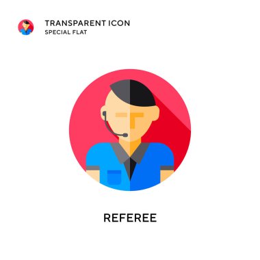 Hakem vektör simgesi. Düz çizim. EPS 10 vektörü.