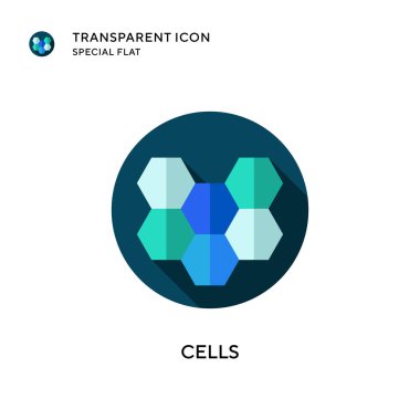 Hücre vektör simgesi. Düz çizim. EPS 10 vektörü.